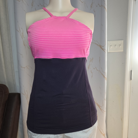 lululemon athletica Tops - lululemon athletica Pink and Black Strappy Tank